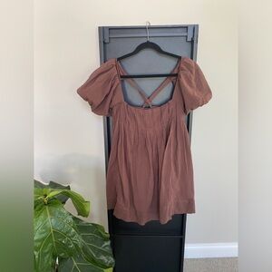 Free People Brown Marina Mini Dress